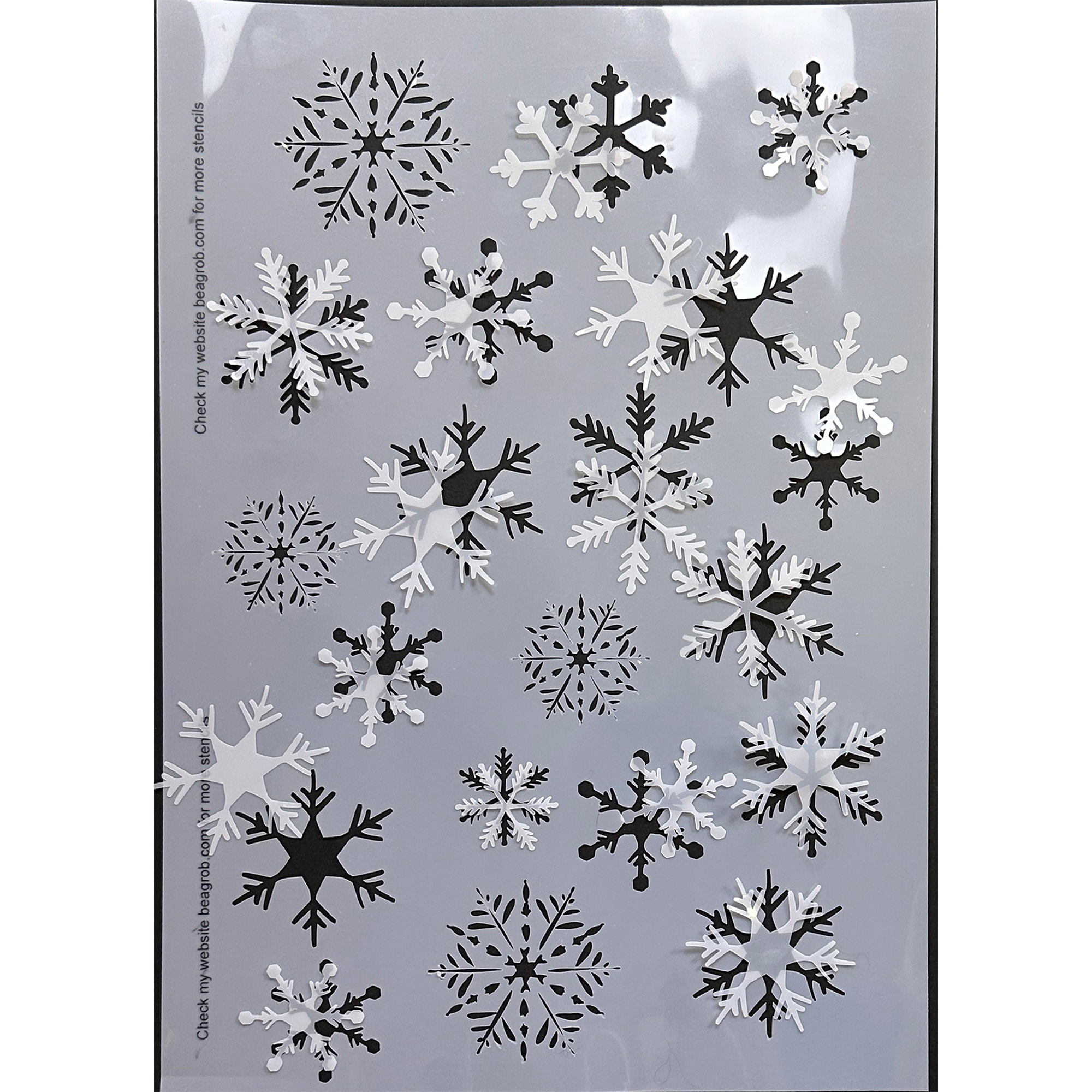 A5 Snowflakes Stencil