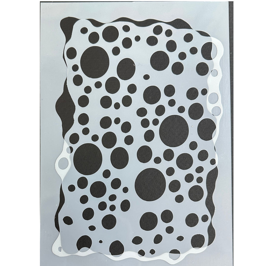 A5 Bubbles Play stencil