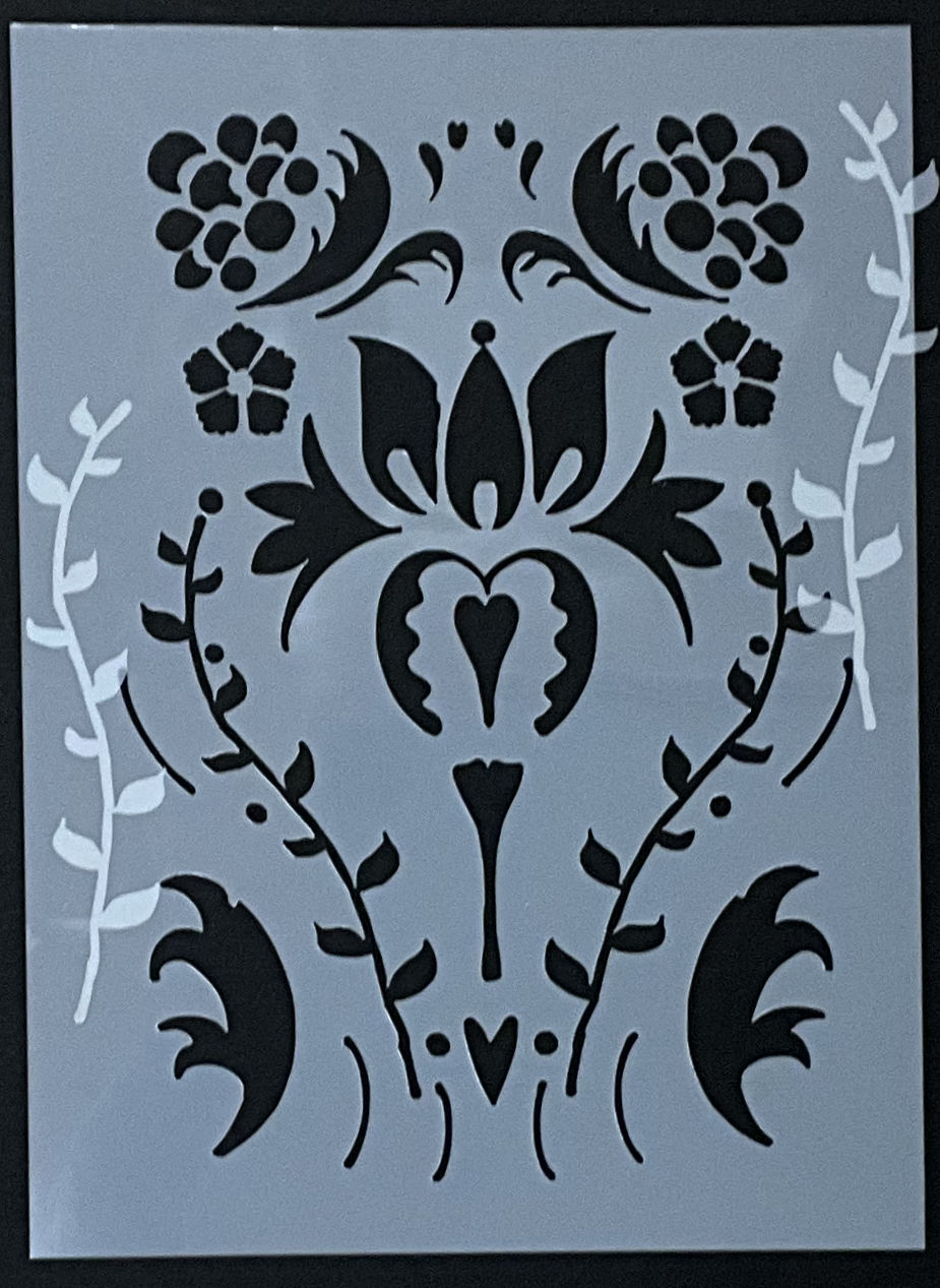 A5 Art Nouveau Floral (stencil)